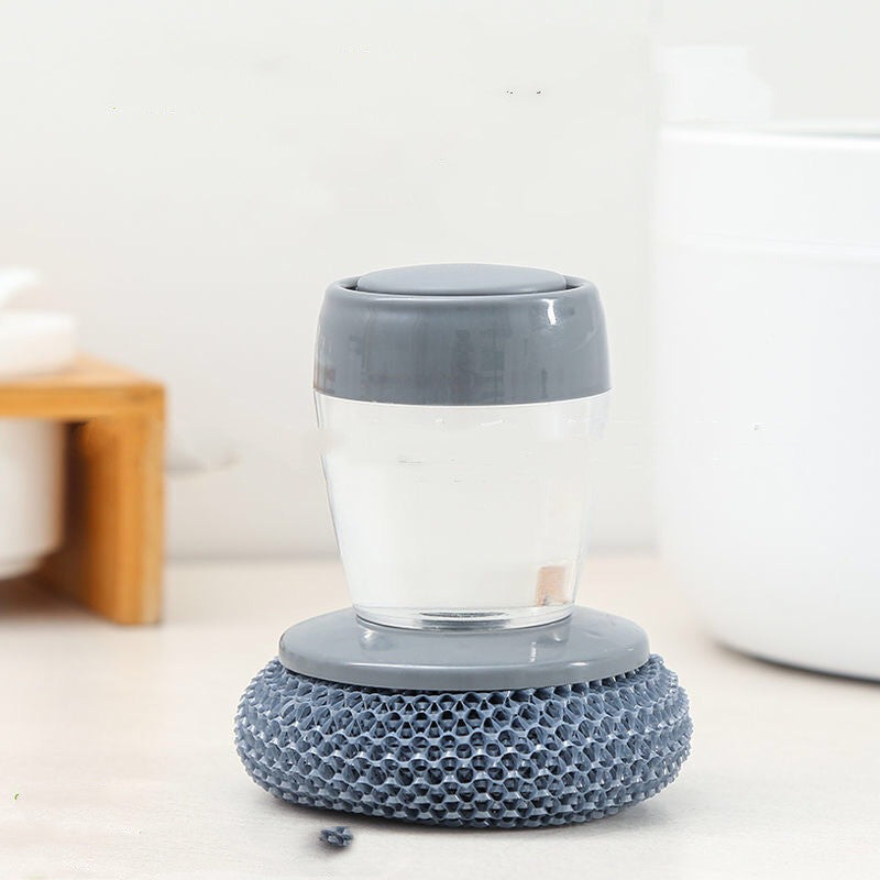 Kitchen Palm Scrub Brush with Soap Dispenser