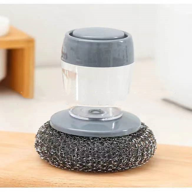 Kitchen Palm Scrub Brush with Soap Dispenser