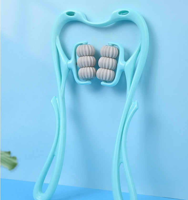 Ergonomic Neck & Back Roller Massager – Muscle Pain Relief Tool