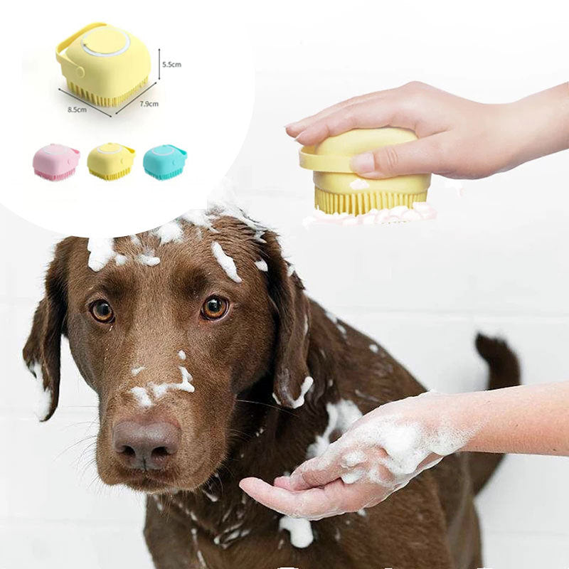 Silicone Pet Bath & Grooming Glove – Dog & Cat Massage Brush